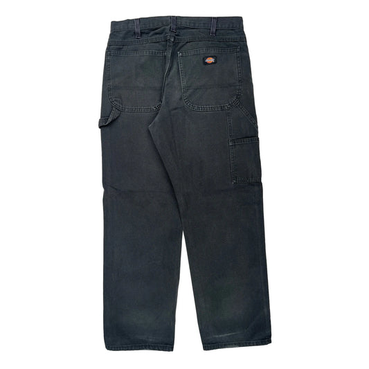 Dickies Double Knee Carpenter Trousers - 36W 30L Grey Cotton