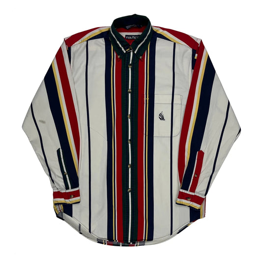 Nautica Striped Shirt - Small Multicoloured Cotton