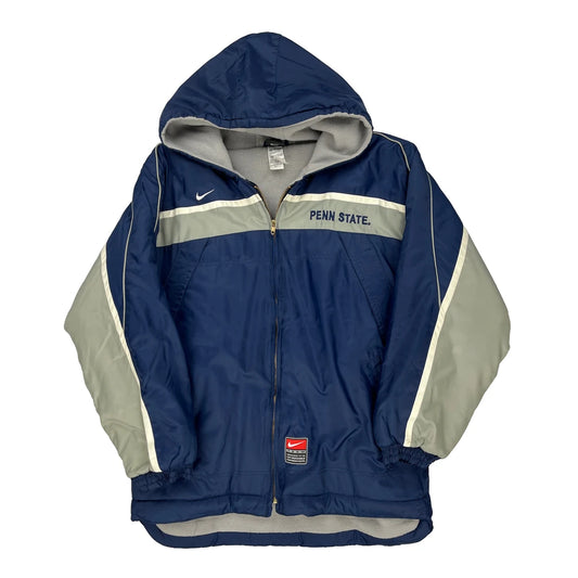 Age 12-13 Penn State Nike College Jacket - Large Blue Nylon