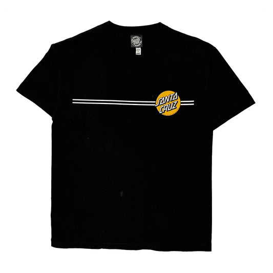 Skateboarding Santa Cruz Graphic T-Shirt - Medium Black Cotton