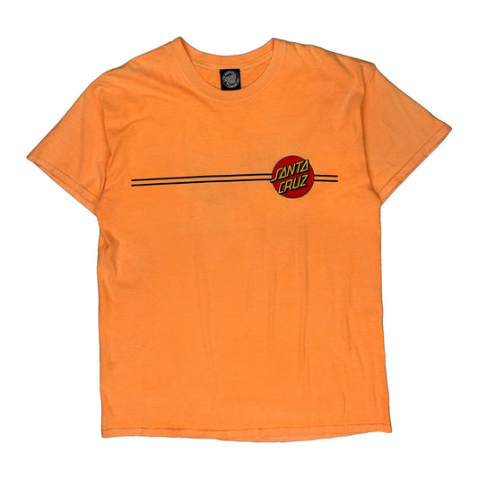 Vintage Skateboards Santa Cruz T-Shirt - Large Orange Cotton