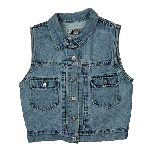 90S Levis Type 2 Denim Gilet - Medium Light Wash Denim