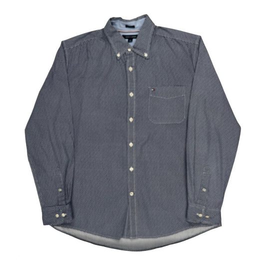 Tommy Hilfiger Checked Shirt - Large Blue Cotton