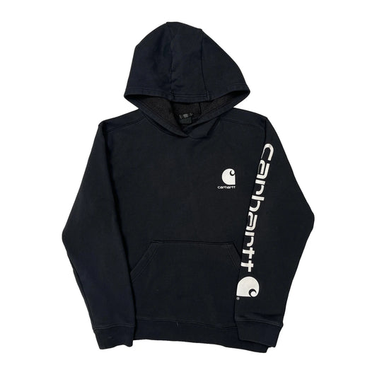 Vintage Age 14-16 Carhartt Hoodie - Large Black Cotton