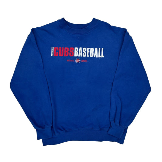 Vintage Chicago Cubs Majestic Mlb Sweatshirt - XL Blue Cotton