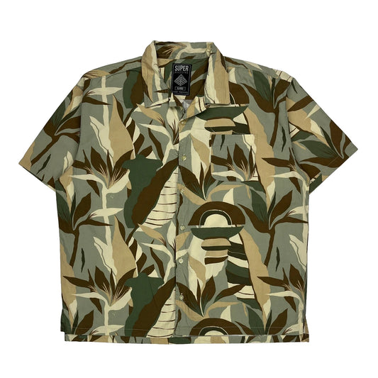 Super Masisve Hawaiian Shirt - XL Green Cotton
