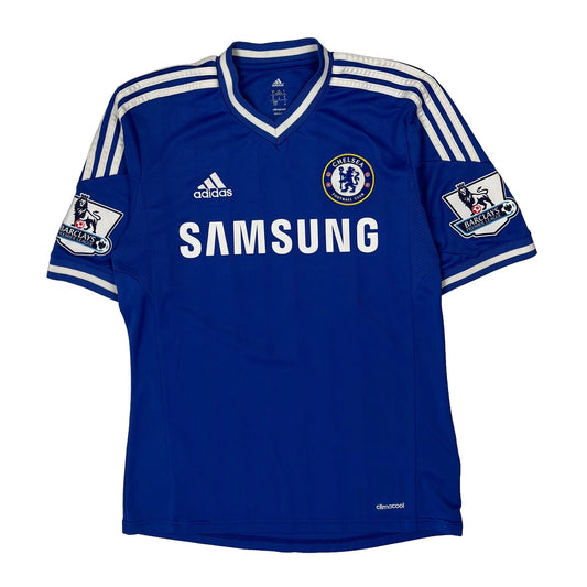 Vintage Chelsea Adidas 2013-14 David Luiz Football Shirt - Small Blue Polyester
