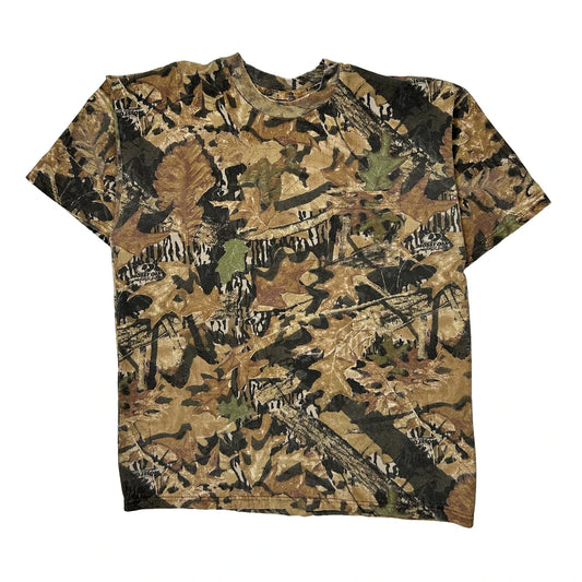 Vintage Mossy Oak T-Shirt - Large Camo Cotton