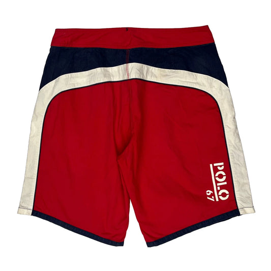 Polo 67 Polo By Ralph Lauren Graphic Shorts - 34W 8L Red Cotton