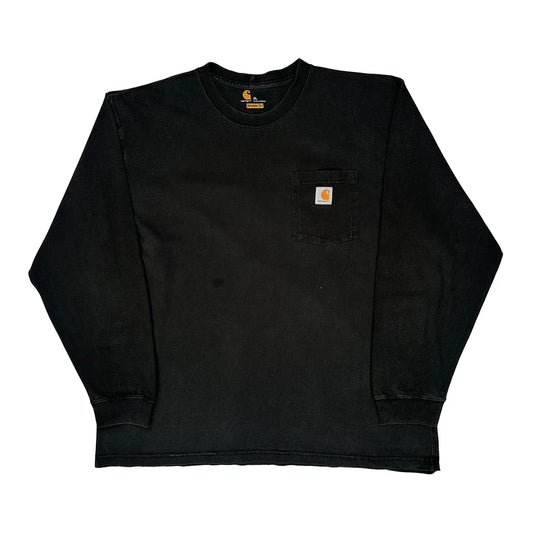 Carhartt Long Sleeve T-Shirt - XL Black Cotton