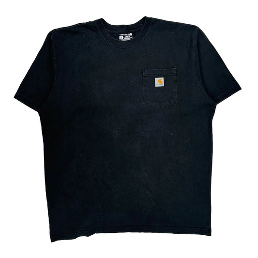 Vintage Carhartt Tall T-Shirt - XL Black Cotton
