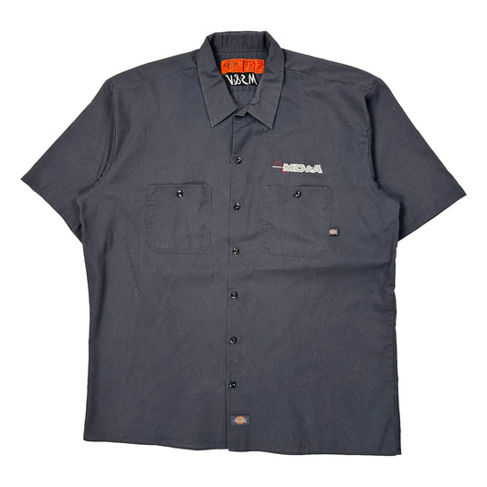 Md&A Embroidery Dickies Short Sleeve Shirt - XL Grey Polyester