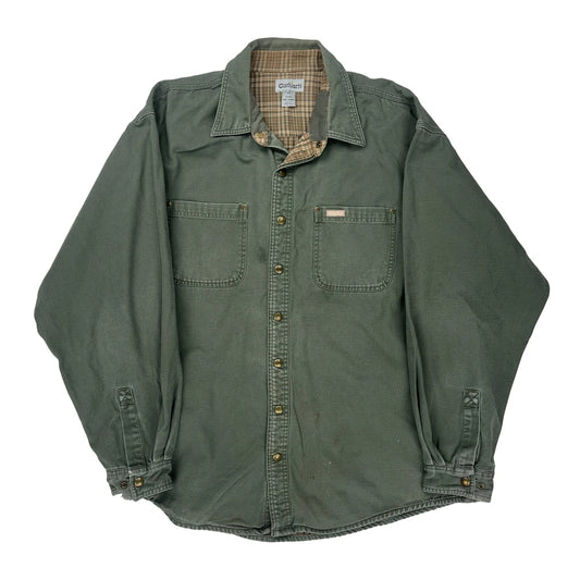 Carhartt Checked Overshirt - XL Green Cotton