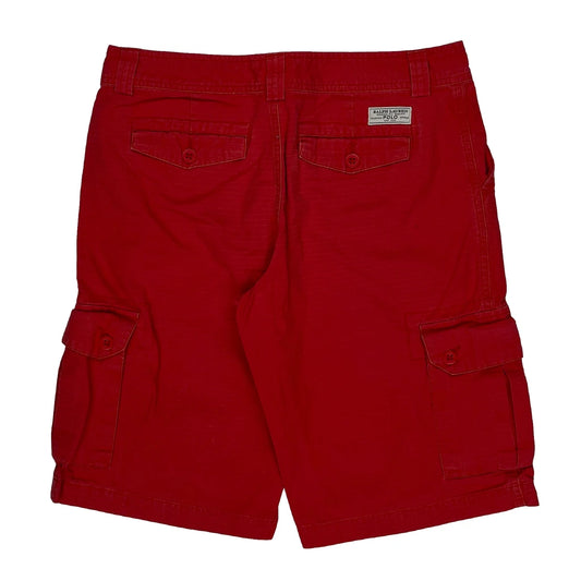 Polo By Ralph Lauren Cargo Shorts - 30W 9L Red Cotton