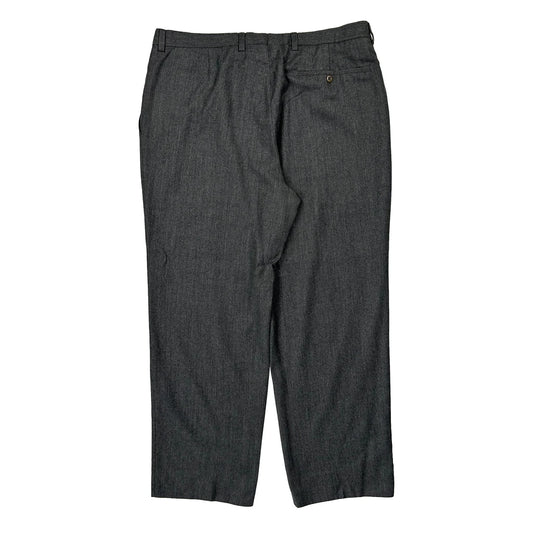 Burberry Pleated Trousers - 36W 29L Grey Wool Blend