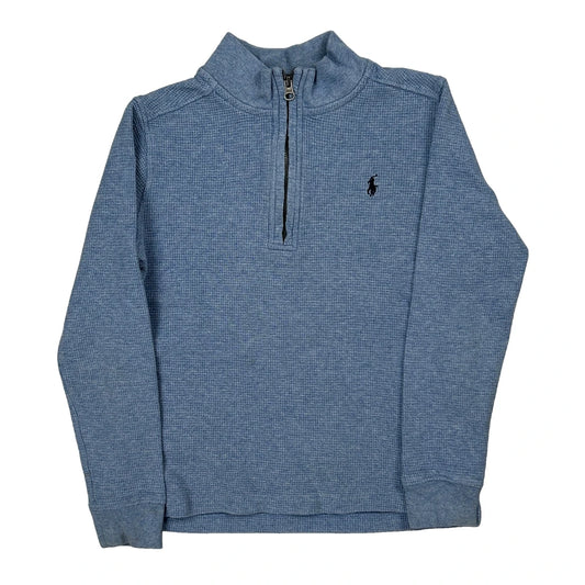 Age 5 Polo By Ralph Lauren 1/4 Zip - Small Blue Cotton