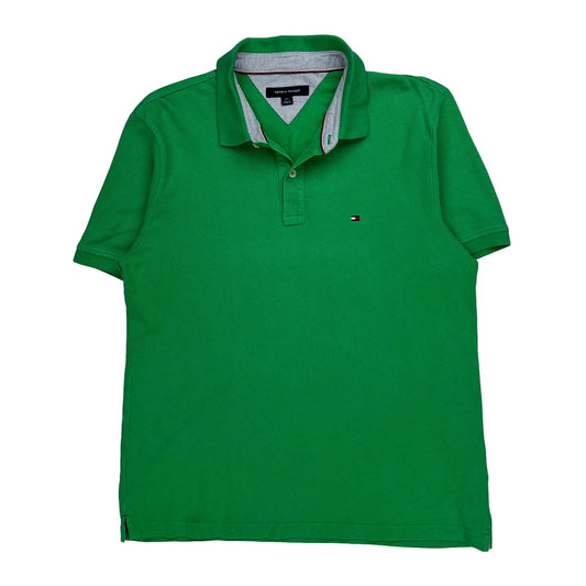 Tommy Hilfiger Polo Shirt - Large Green Cotton