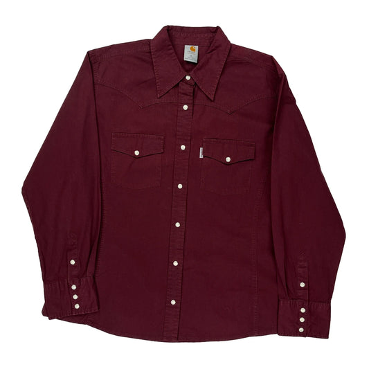 Carhartt Shirt - XL Burgundy Cotton