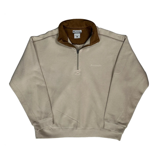 Columbia 1/4 Zip - Large Beige Cotton