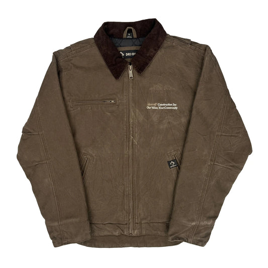 Construction Inc Dri Duck Detroit Workwear Jacket - Small Brown Cotton