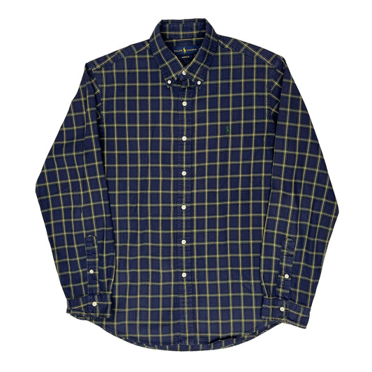 Ralph Lauren Checked Shirt - Large Blue Cotton