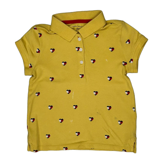 Age 4-5 Tommy Hilfiger Polo Shirt - XS Yellow Cotton