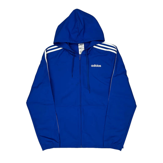 Vintage Three Stripes Adidas Striped Track Jacket - Small Blue Polyester