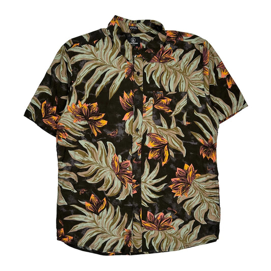 Volcom Floral Hawaiian Shirt - XL Multicoloured Cotton