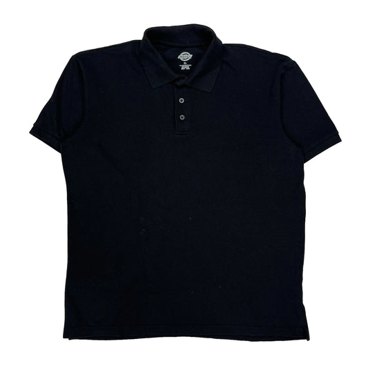 Dickies Polo Shirt - XL Black Cotton Blend