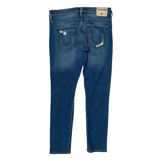 True Religion Skinny Jeans - 30W UK 8 Blue Cotton