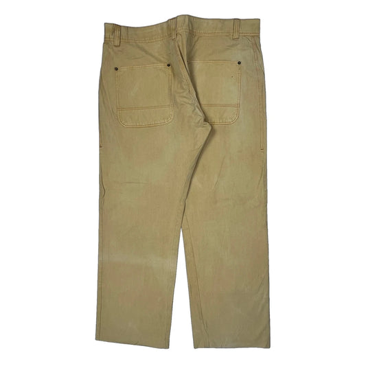 Marlboro Classics Double Knee Carpenter Trousers - 38W 30L Beige Cotton