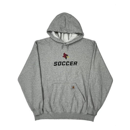 Vintage Soccer Carhartt Hoodie - XL Grey Cotton