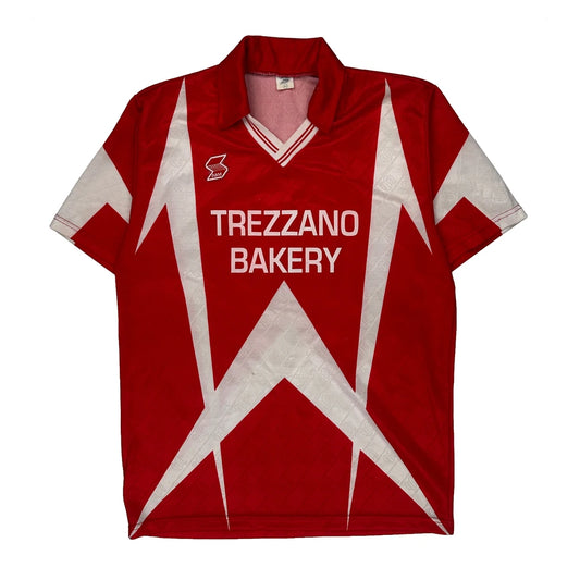 Vintage Trezzano Bakery Abm Football Shirt - XL Red Polyester