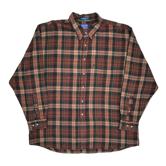 Pendleton Checked Flannel Shirt - 2XL Brown Cotton