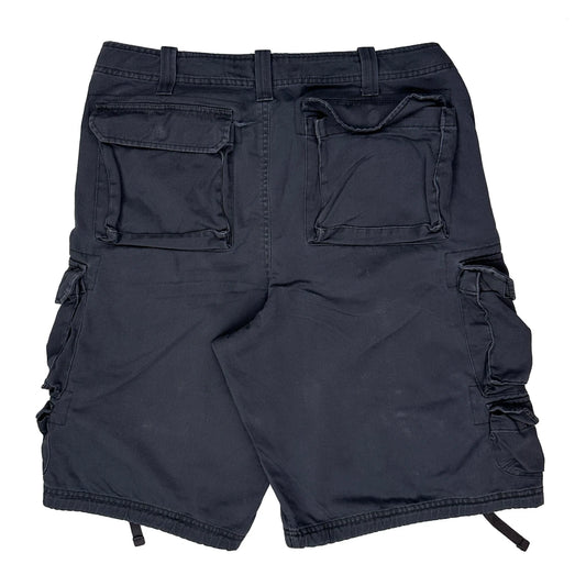 Lee Cargo Shorts - 34W 11L Black Cotton