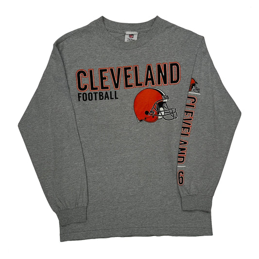 Vintage Cleveland Browns Nfl Long Sleeve T-Shirt - Medium Grey Cotton