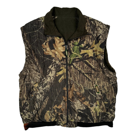 Vintage Mossy Oak Gilet - Large Camo Polyester