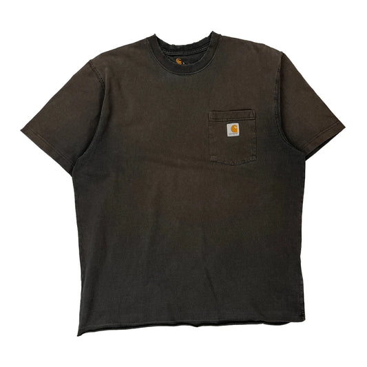 Carhartt T-Shirt - Large Grey Cotton