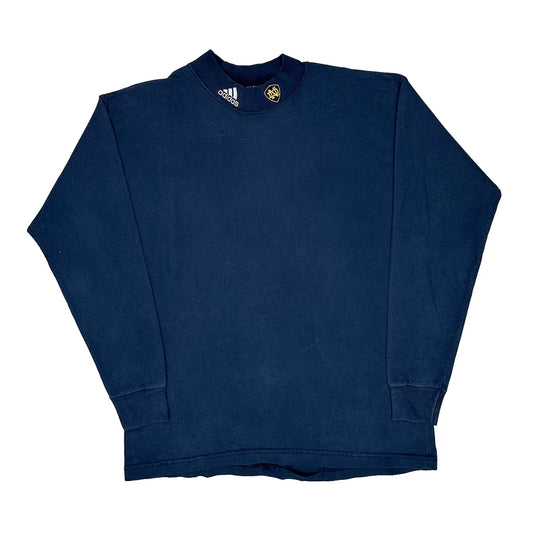 Made In USA Adidas Long Sleeve T-Shirt - Medium Navy Cotton