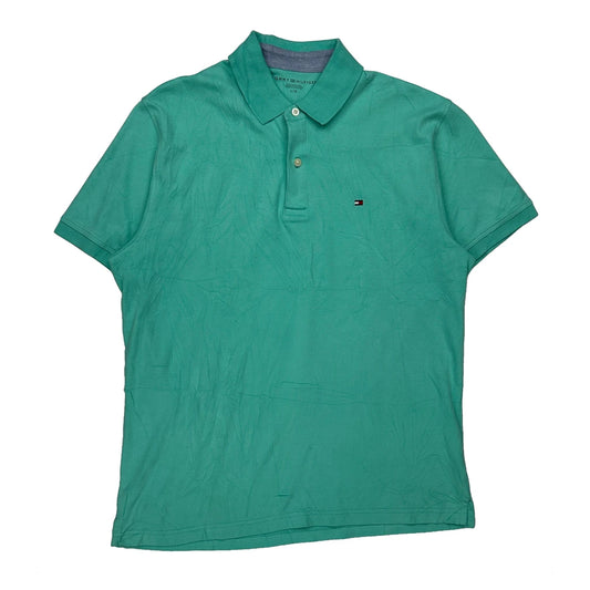 Vintage Tommy Hilfiger Polo Shirt - Large Green Cotton