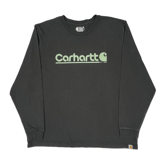 Carhartt Spellout Long Sleeve T-Shirt - 2XL Black Cotton