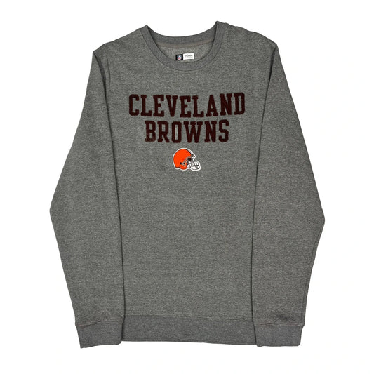 Cleveland Browns Nfl Football Sweatshirt - Large Grey Cotton
