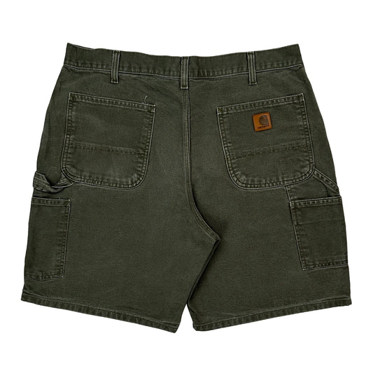 Carhartt Carpenter Shorts - 36W 8L Green Cotton