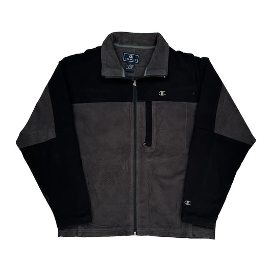 Champion Denali Fleece Jacket - Large Grey Polyester