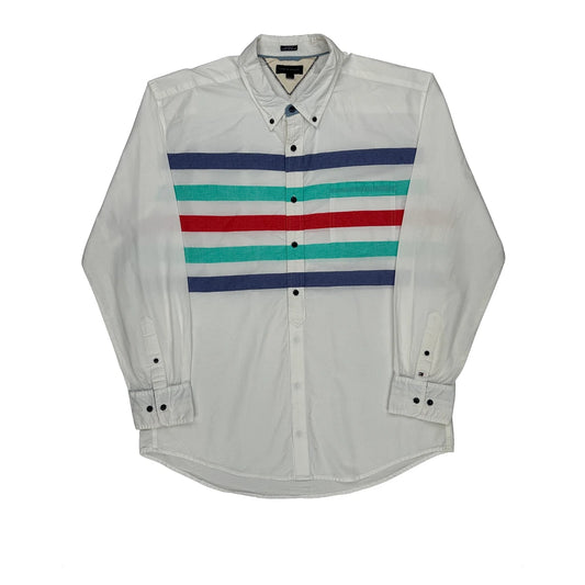 Tommy Hilfiger Striped Shirt - 2XL White Cotton