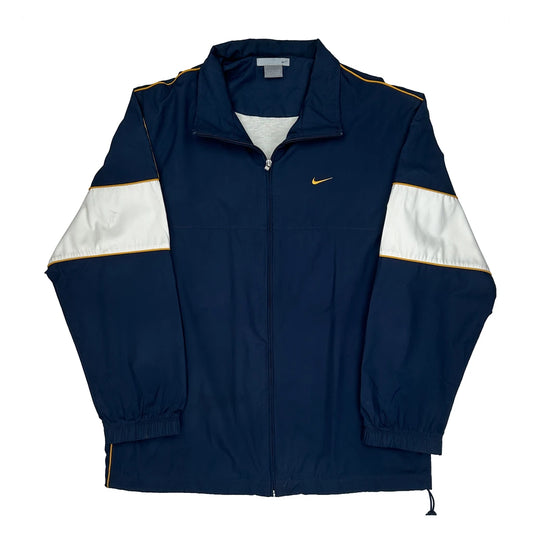 Nike Track Jacket - Large Blue Polyester