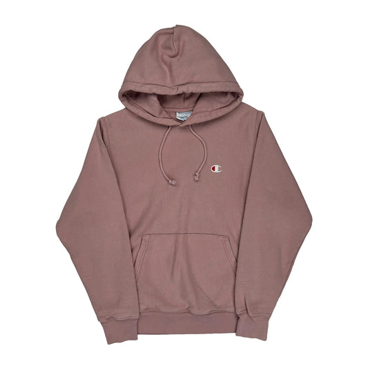 Reverse Weave Champion Hoodie - Small Pink Cotton Blend