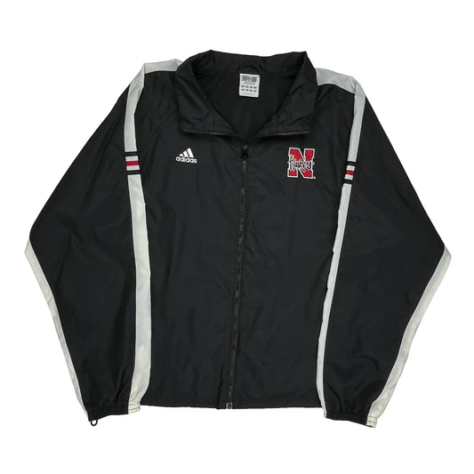 Huskers Adidas College Track Jacket - Large Black Polyester
