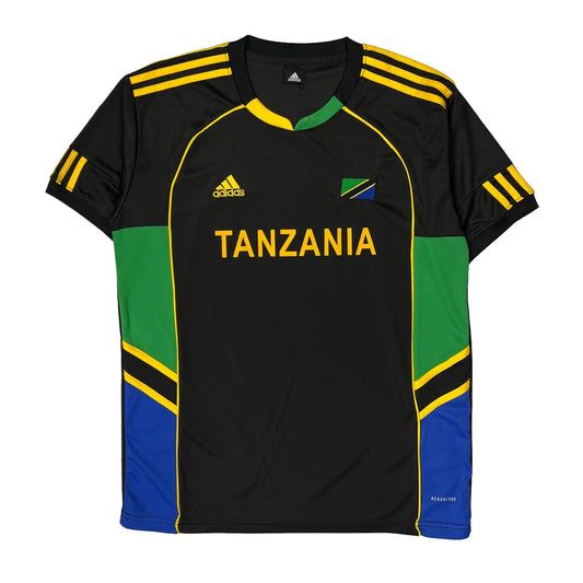 Vintage Tanzania Adidas Football Shirt - XL Black Polyester