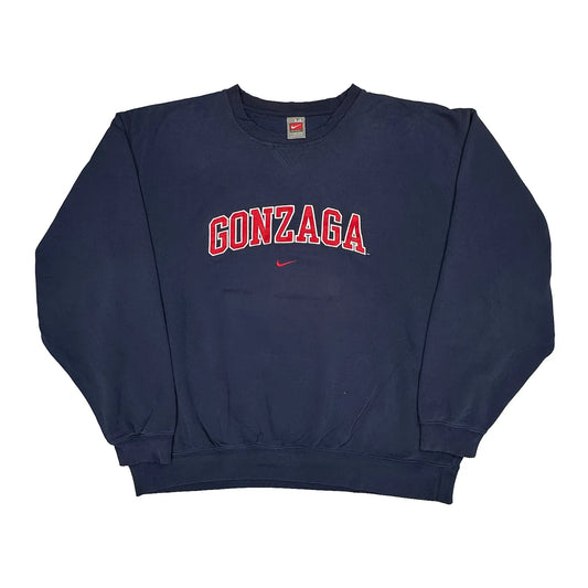Gonzaga Nike College Sweatshirt - 2XL Navy Cotton
